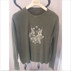 CALVIN KLEIN JEANS Army Green T-shirt SZ XL